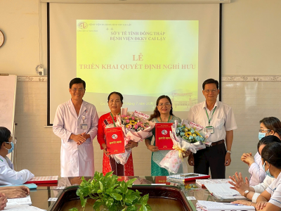 LỄ TRIỂN KHAI QUYẾT ĐỊNH NGHỈ HƯU ĐỐI VỚI BÀ LÊ THỊ HỒNG VÀ BÀ NGUYỄN NGỌC THẢO